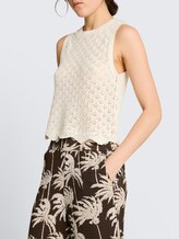 Culotte froissée - brown palmtree print - Vue détaillée du modèle