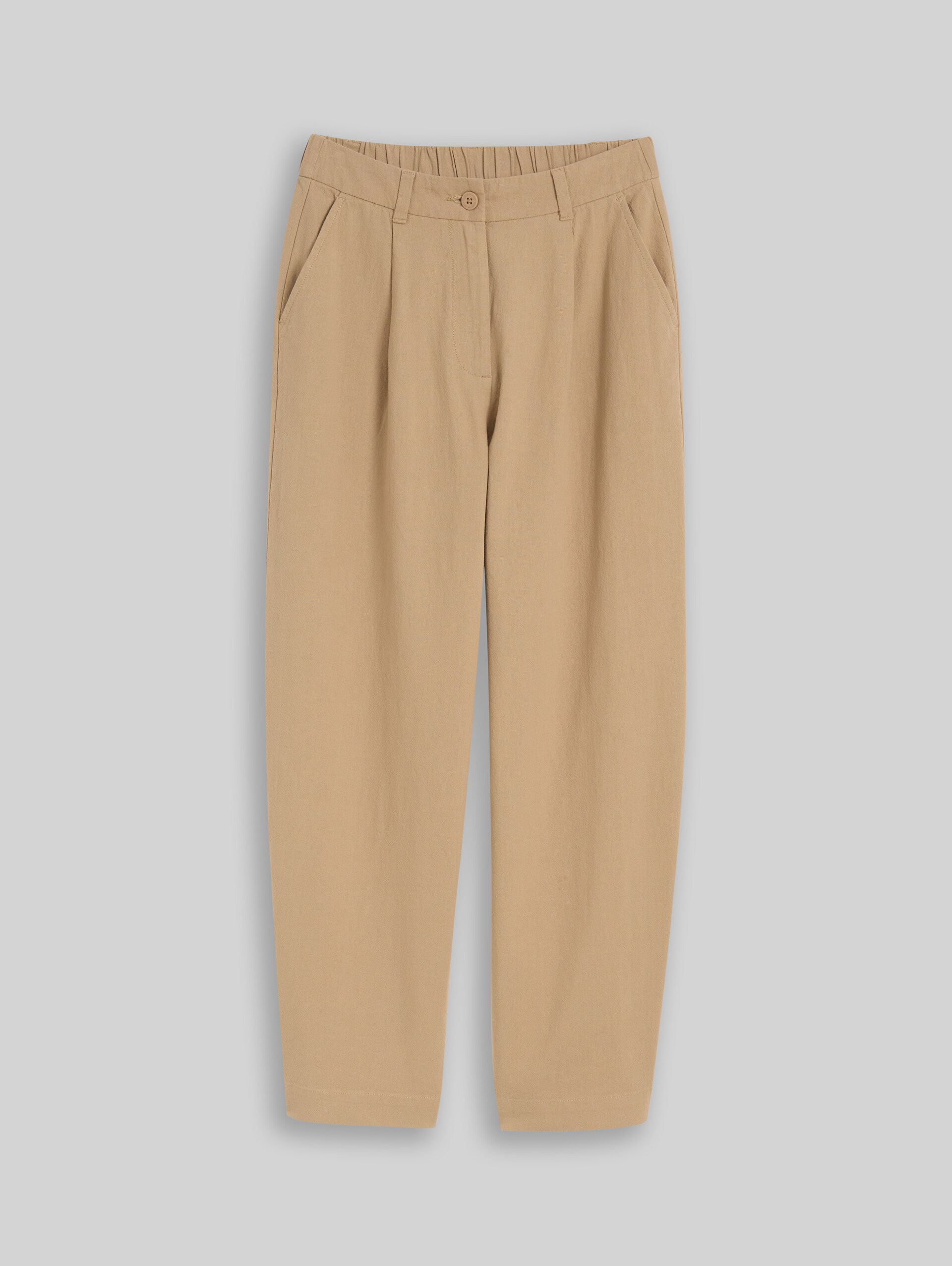 Barrel Hose aus Baumwolle - Mink Beige - Vorder-Produkt-Ansicht