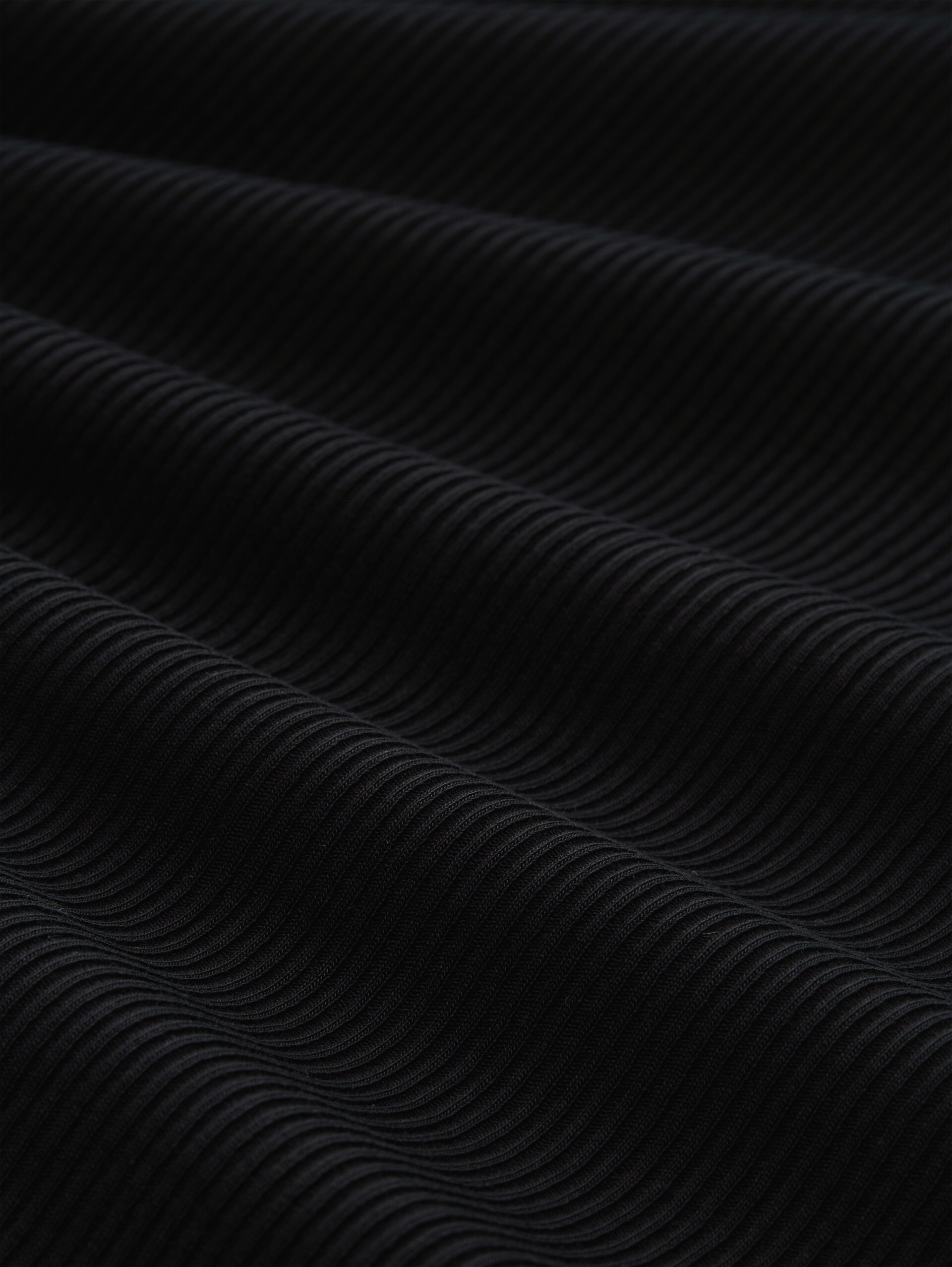 Poloshirt met ribbelstructuur - Black