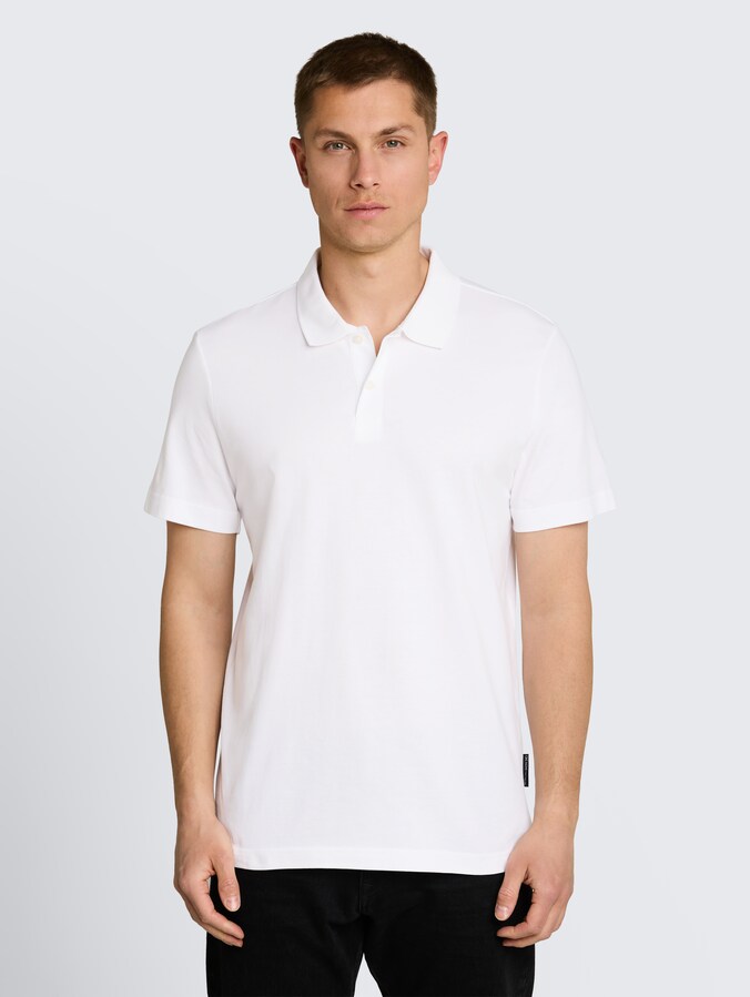 Jersey Poloshirt aus Baumwolle von Denim Male, White