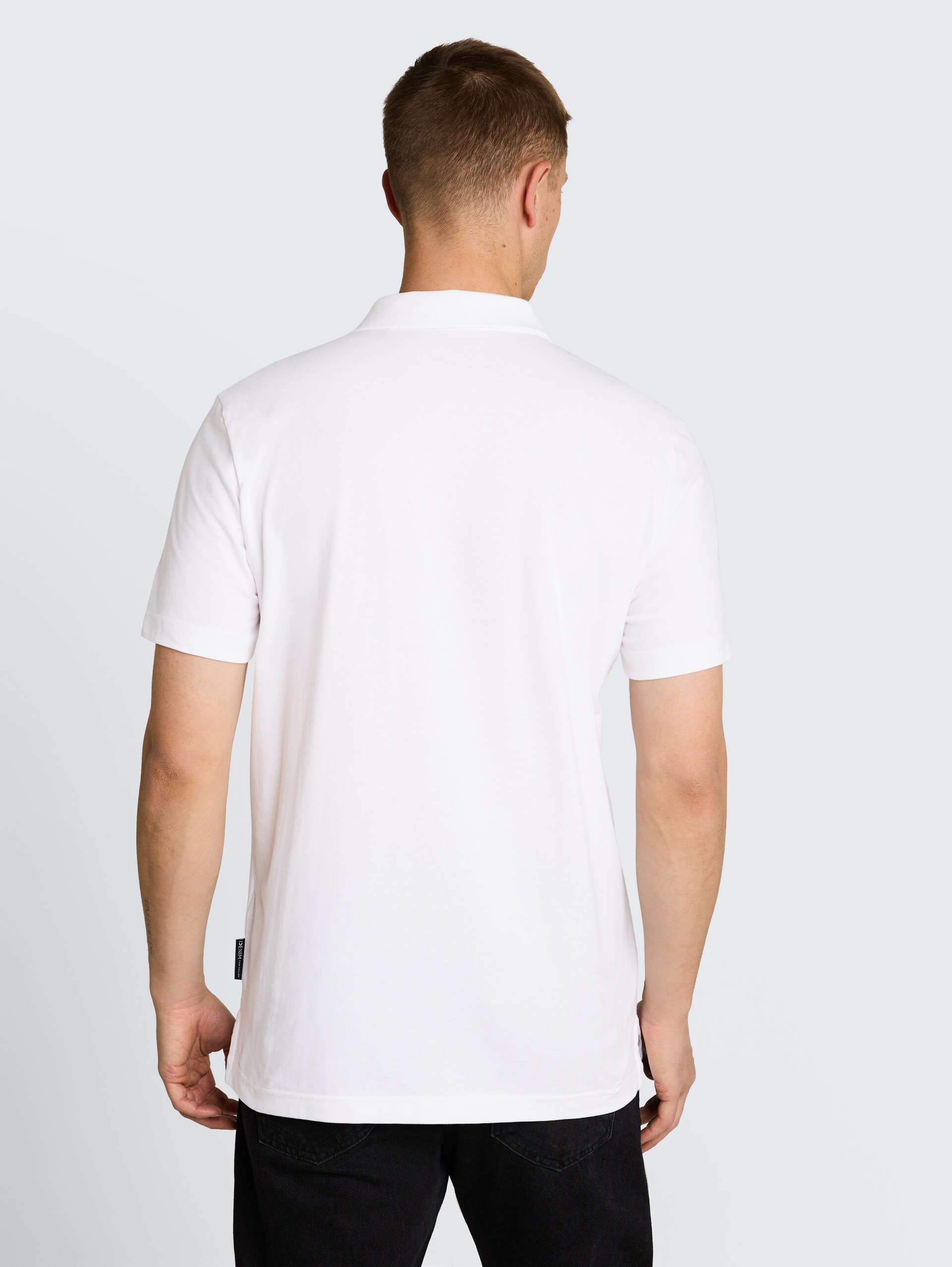 Jersey poloshirt van katoen - White