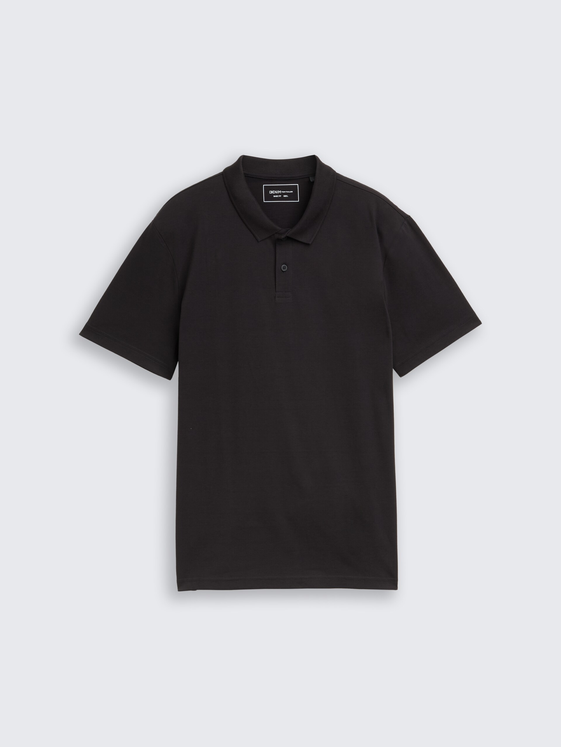 Jersey poloshirt van katoen - Black