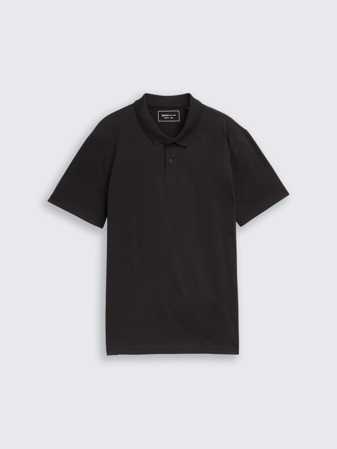 Jersey Poloshirt aus Baumwolle von Denim Male, Black