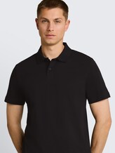 Jersey poloshirt van katoen - Black