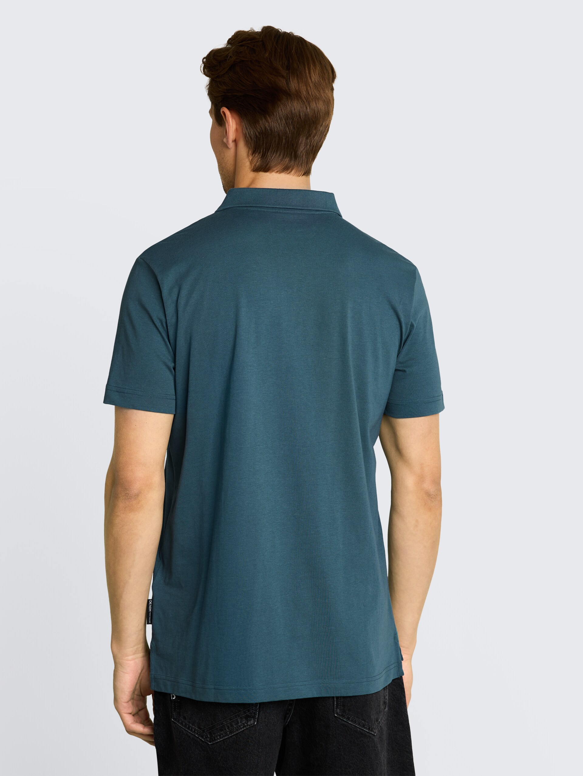 Jersey poloshirt van katoen - tide petrol