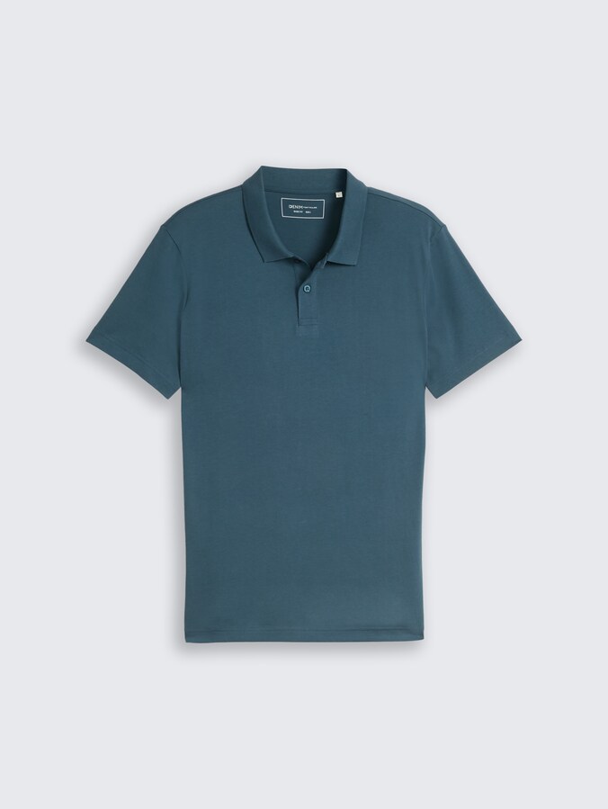 Jersey Poloshirt aus Baumwolle von Denim Male, tide petrol