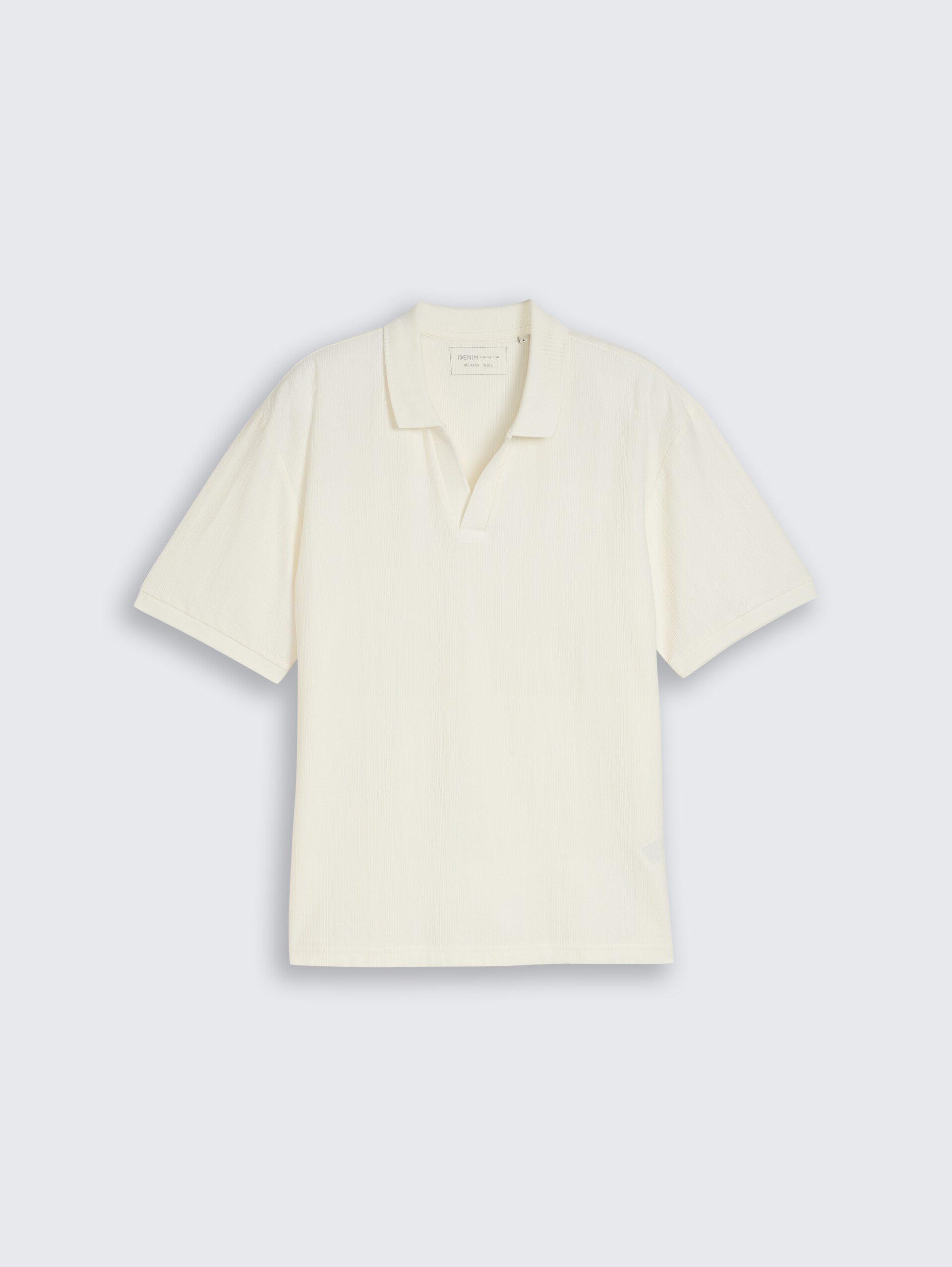 Poloshirt met relaxte pasvorm van katoen - Wool White