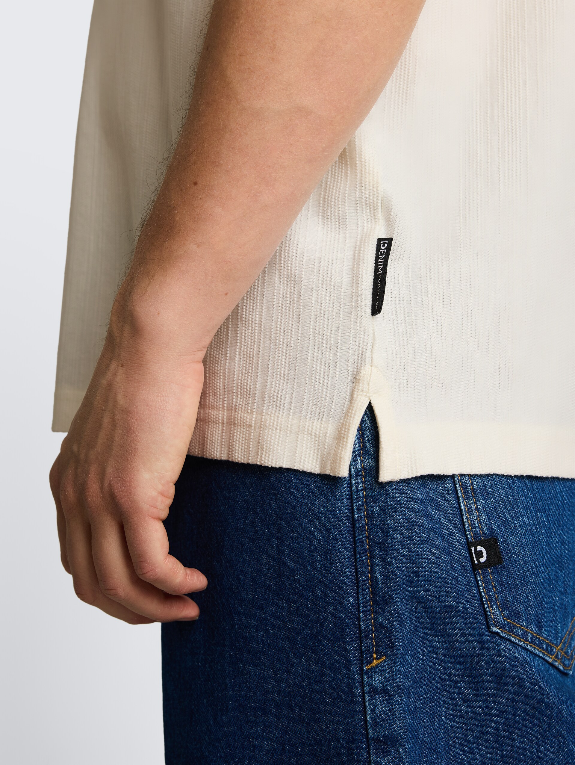 Poloshirt met relaxte pasvorm van katoen - Wool White