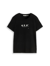 Ausgewählt, T-Shirt mit Stickerei von Tom Tailor, schwarz