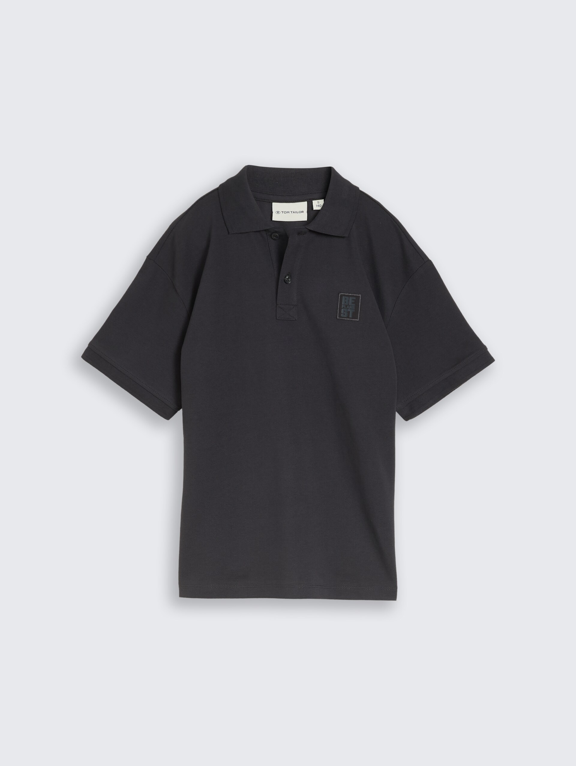 Oversize Piqué Poloshirt - coal grey