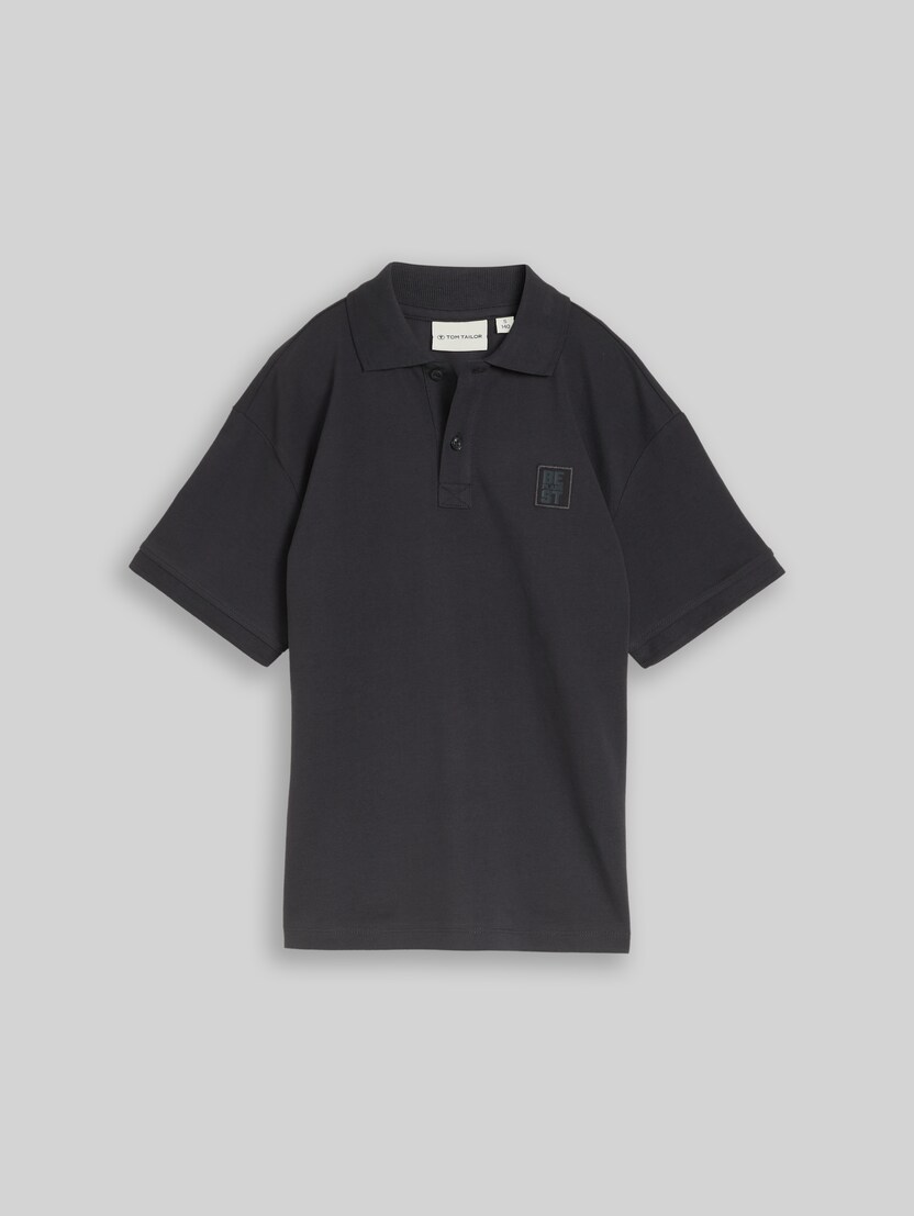Oversize Piqué Poloshirt von Teen Boys, coal grey