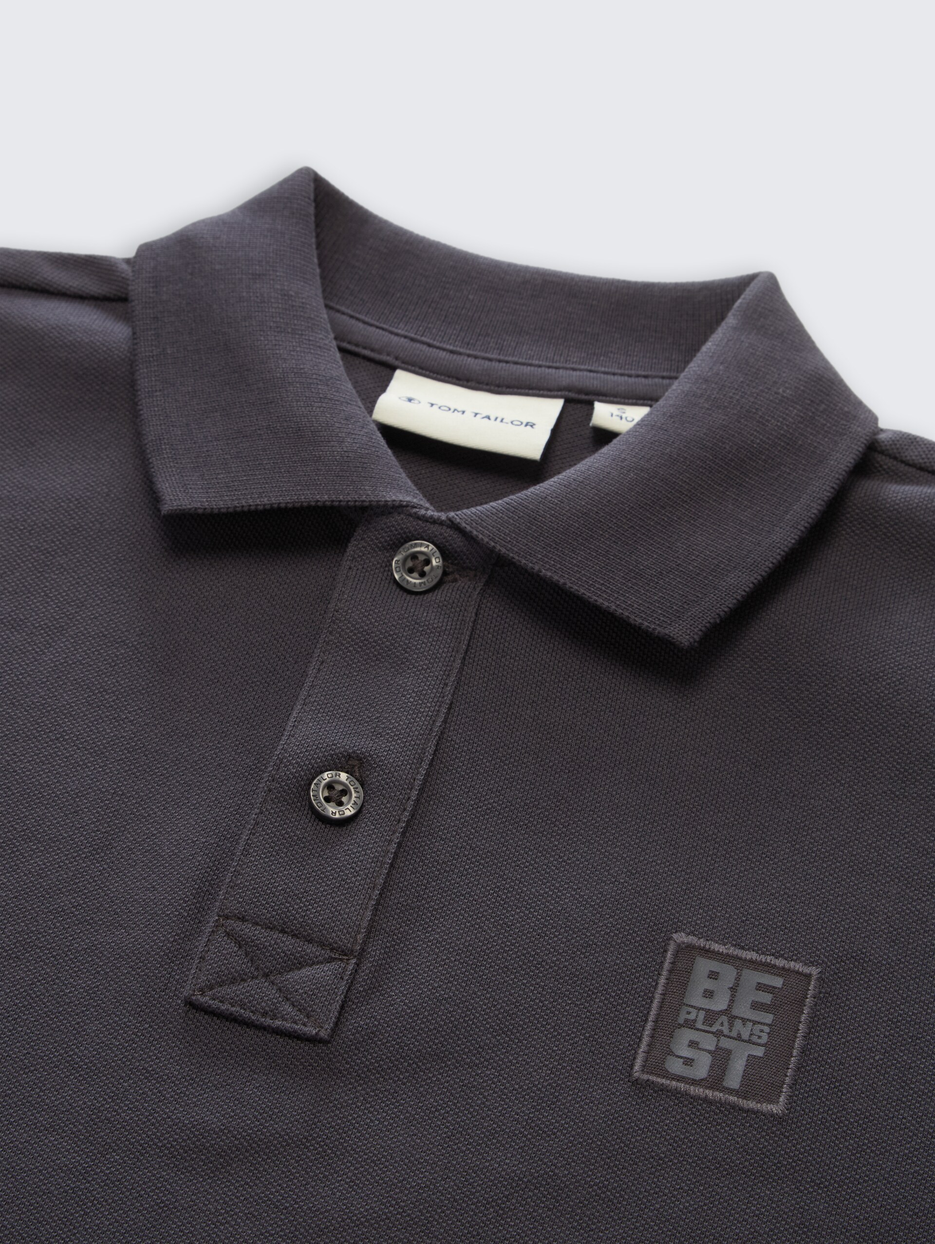 Oversize Piqué Poloshirt - coal grey
