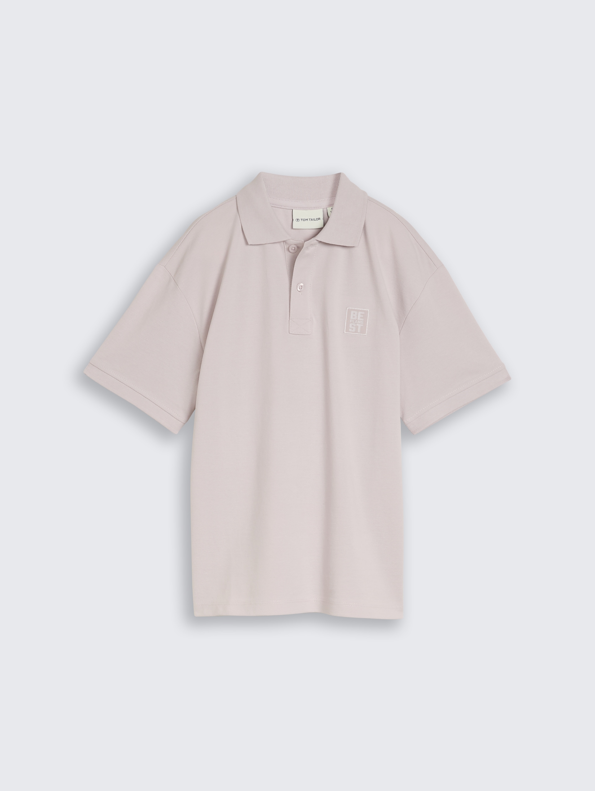 Oversize Piqué Poloshirt - dusty greyish lilac