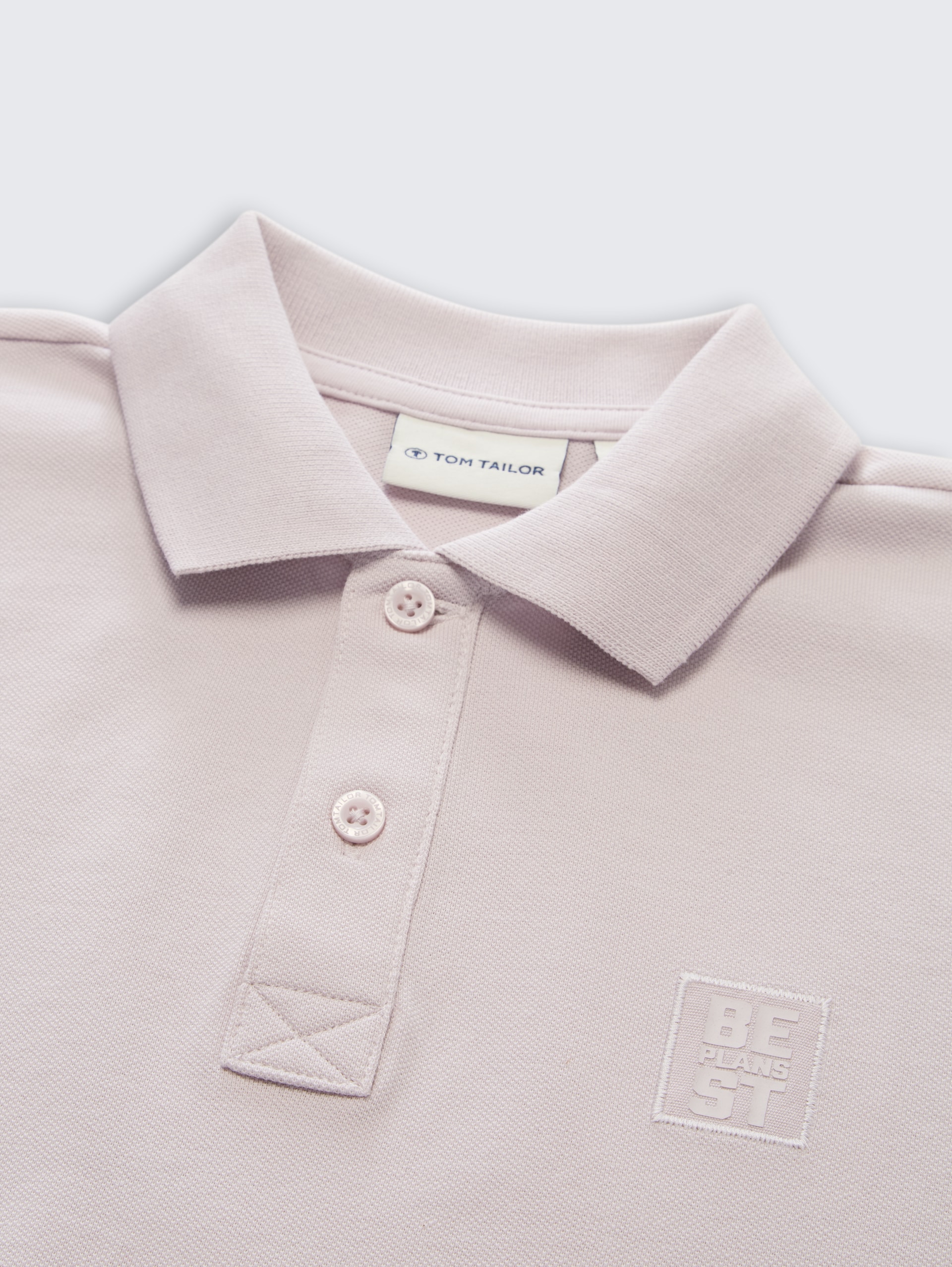 Oversize Piqué Poloshirt - dusty greyish lilac