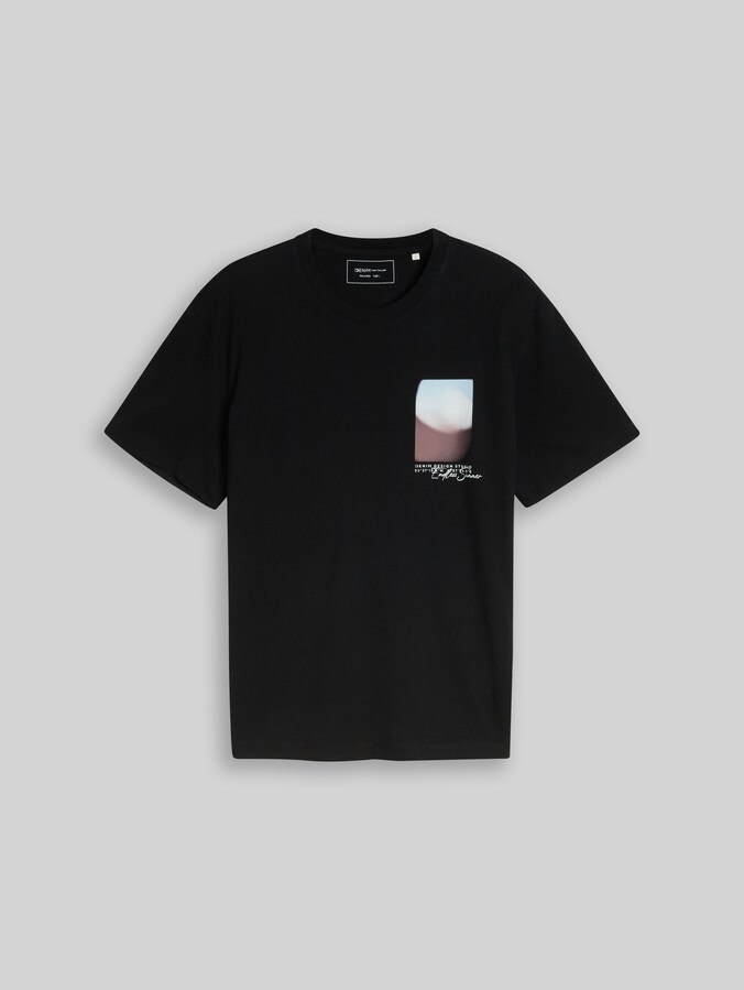 Relaxed Fit T-Shirt mit Print von Denim Male, Black