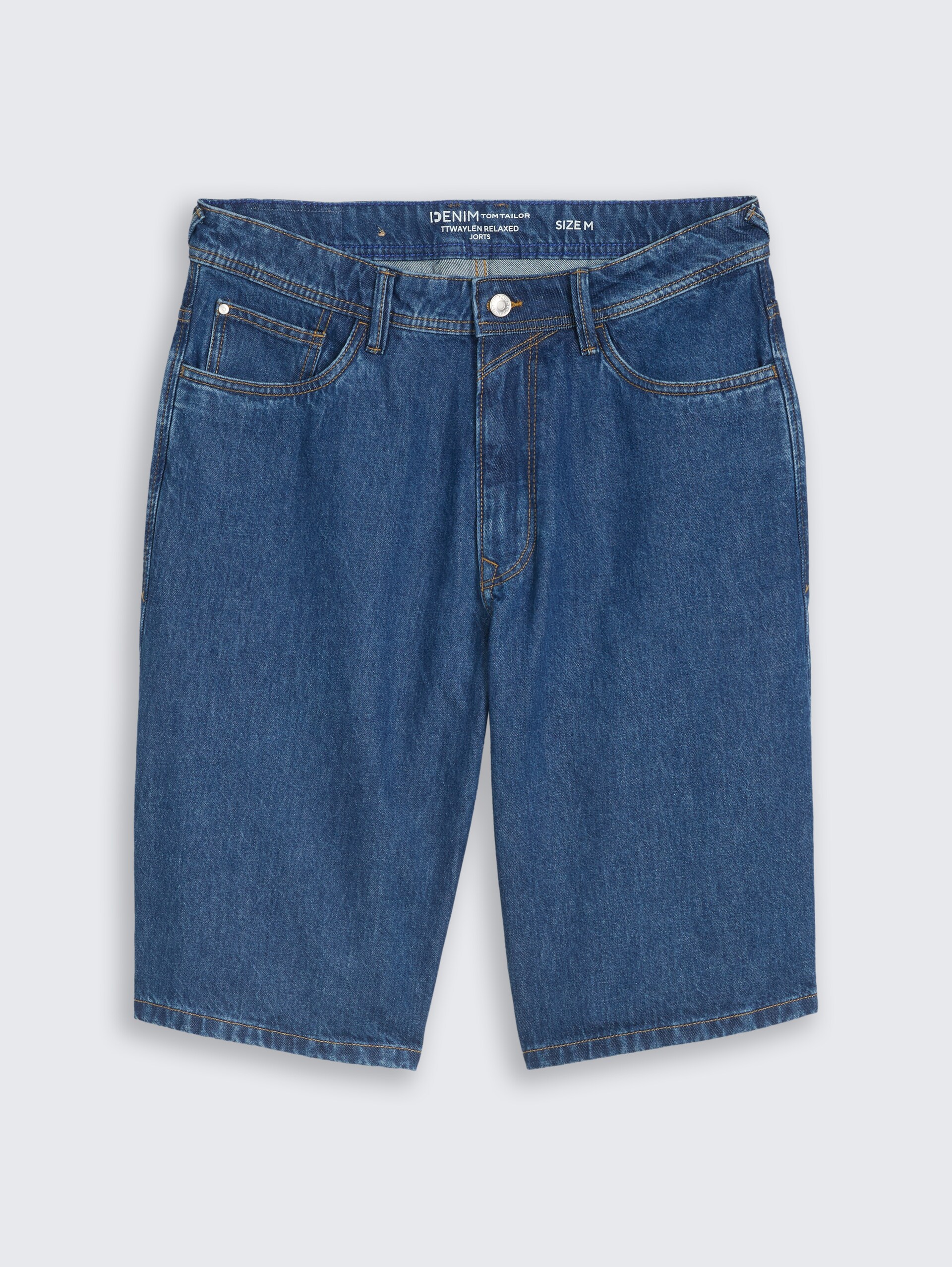 TTWAYLEN RELAXED denim shorts - Clean Dark Stone Blue Denim - Front product view