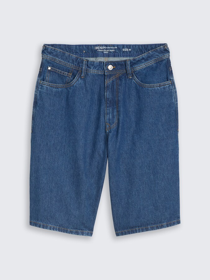 TTWAYLEN RELAXED jeansshort door Denim Male, Clean Dark Stone Blue Denim