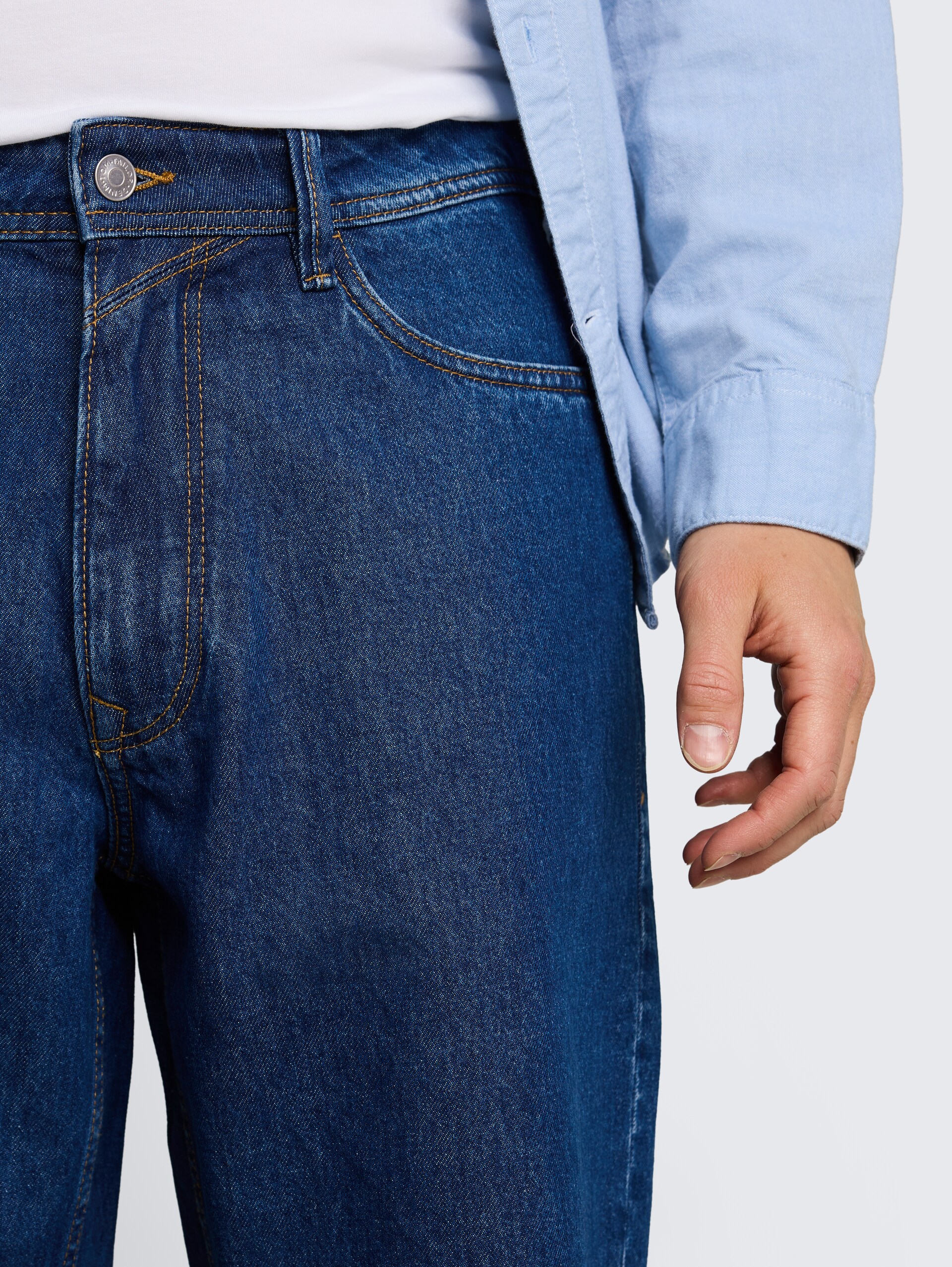 TTWAYLEN RELAXED denim shorts - Clean Dark Stone Blue Denim - Detail model view