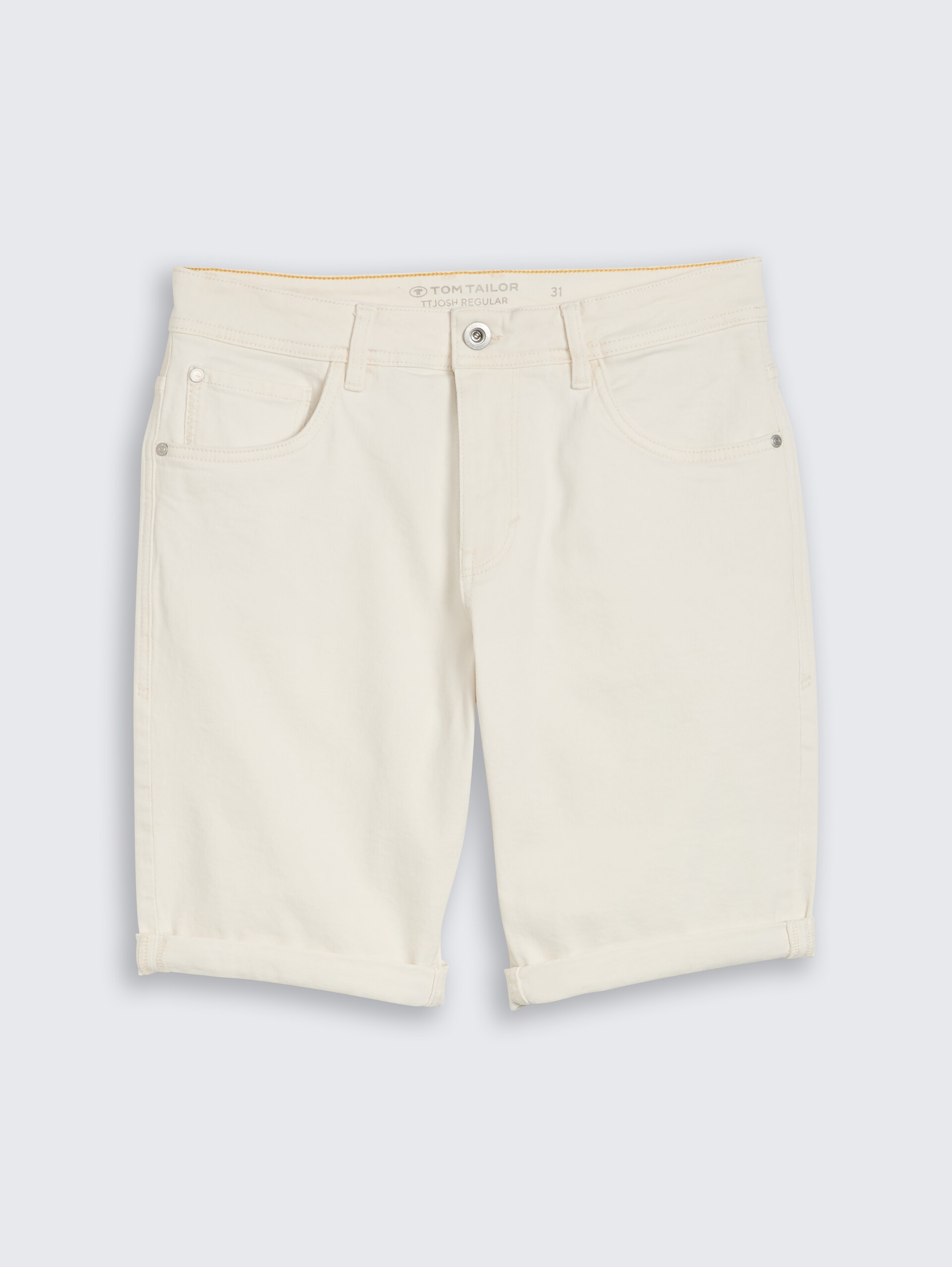 TTJOSH REGULAR SLIM Jeans Shorts - raw offwhite denim - Vorder-Produkt-Ansicht