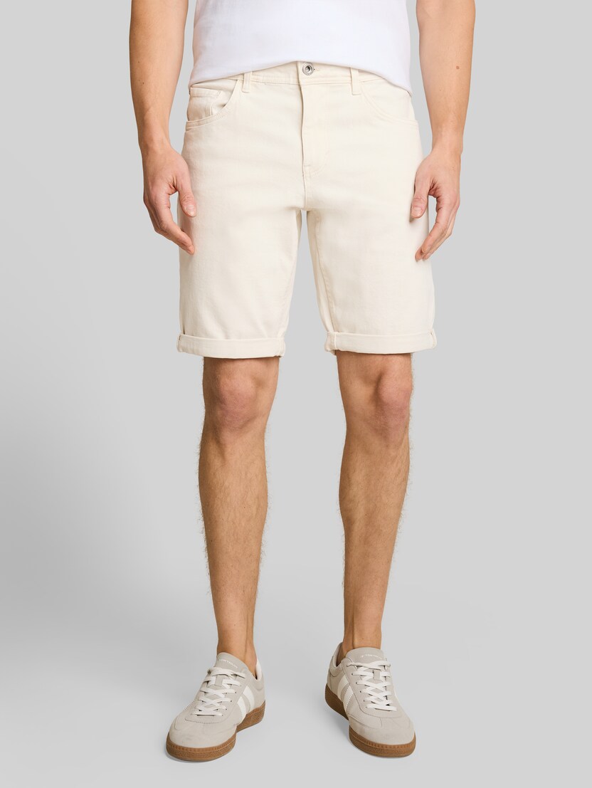 TTJOSH REGULAR SLIM jeansshort door Men, raw offwhite denim