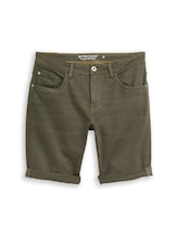 Geselecteerd, TTJOSH REGULAR SLIM jeansshort door Tom Tailor, groen