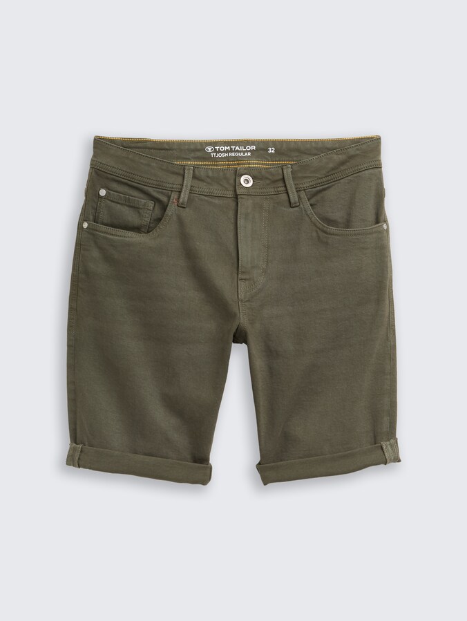 TTJOSH REGULAR SLIM jeansshort door Men, deep leaf green