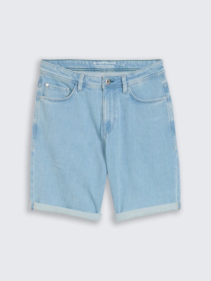 Short en jean TTMORRIS RELAXED par Men, Clean Light Stone Blue Denim