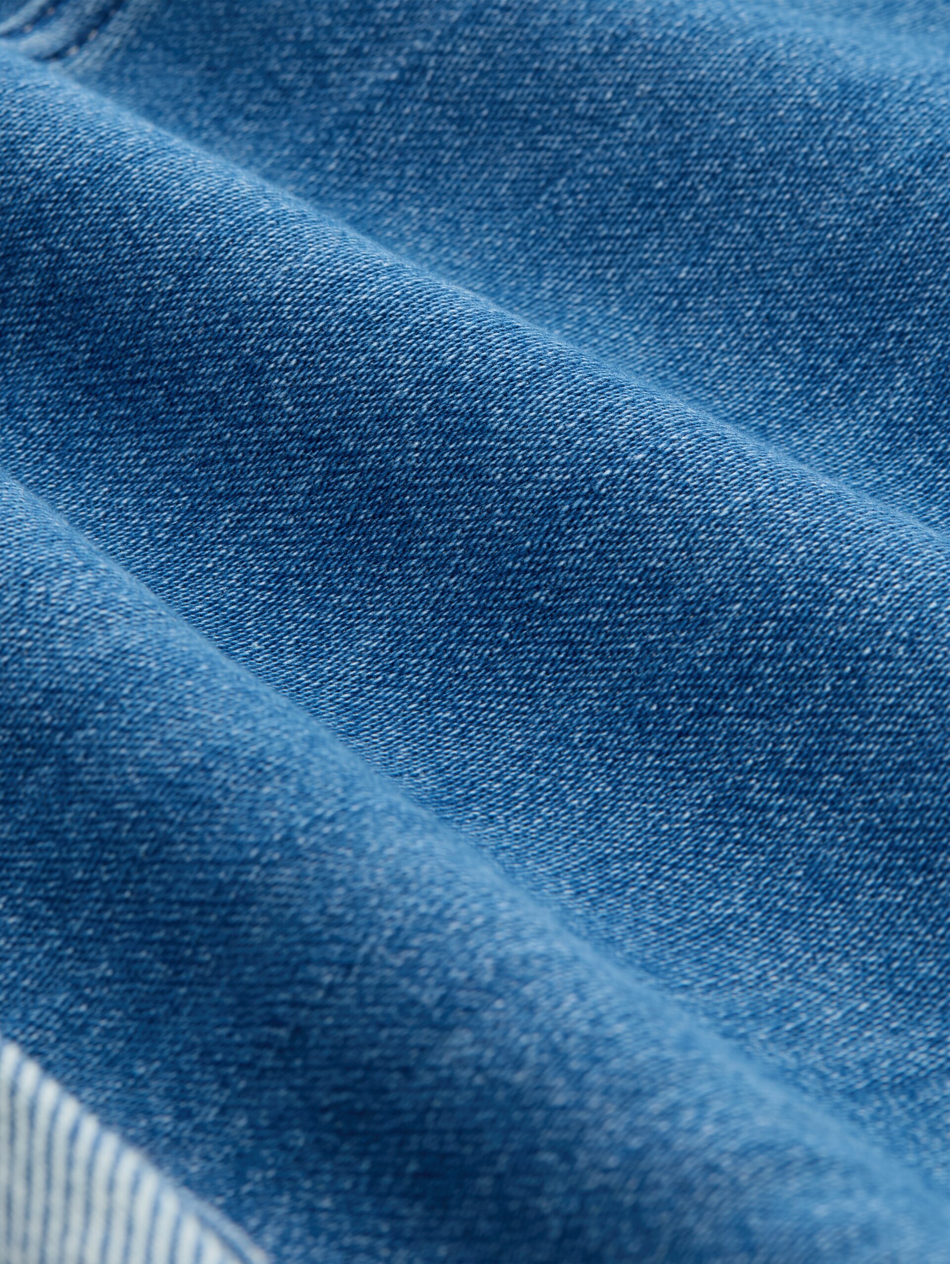 TTMORRIS RELAXED jeansshort - Clean Mid Stone Blue Denim - Materiaalweergave