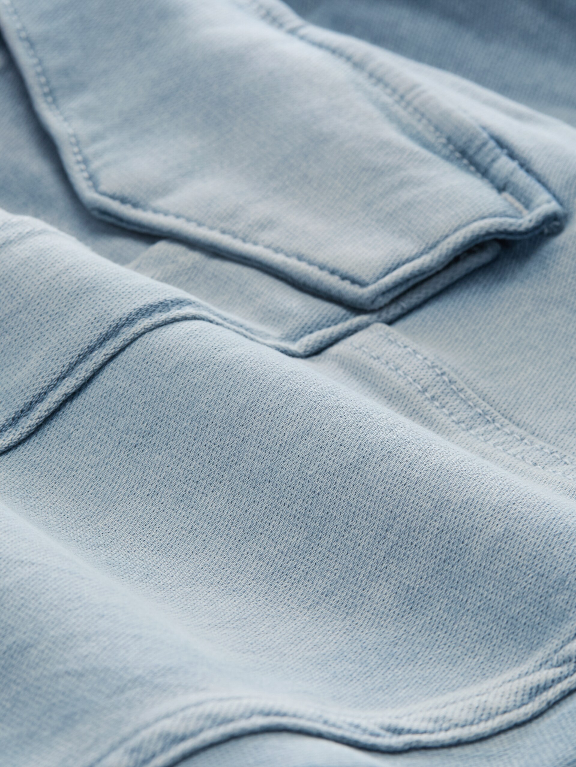TTMARVIN STRAIGHT cargo jeansshort - light stone blue grey denim - Materiaalweergave