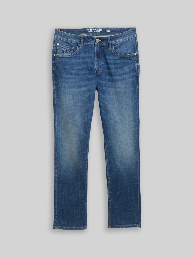TTJOSH REGULAR SLIM Jeans von Men, Used Mid Stone Blue Denim