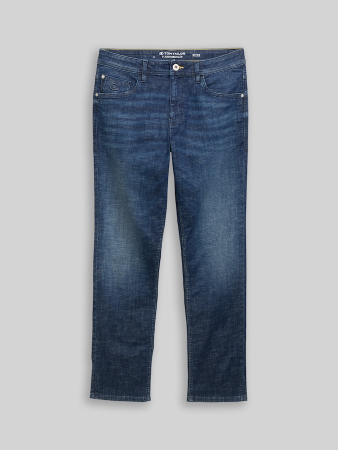 TTJOSH REGULAR SLIM-jeans door Men, Used Dark Stone Blue Denim