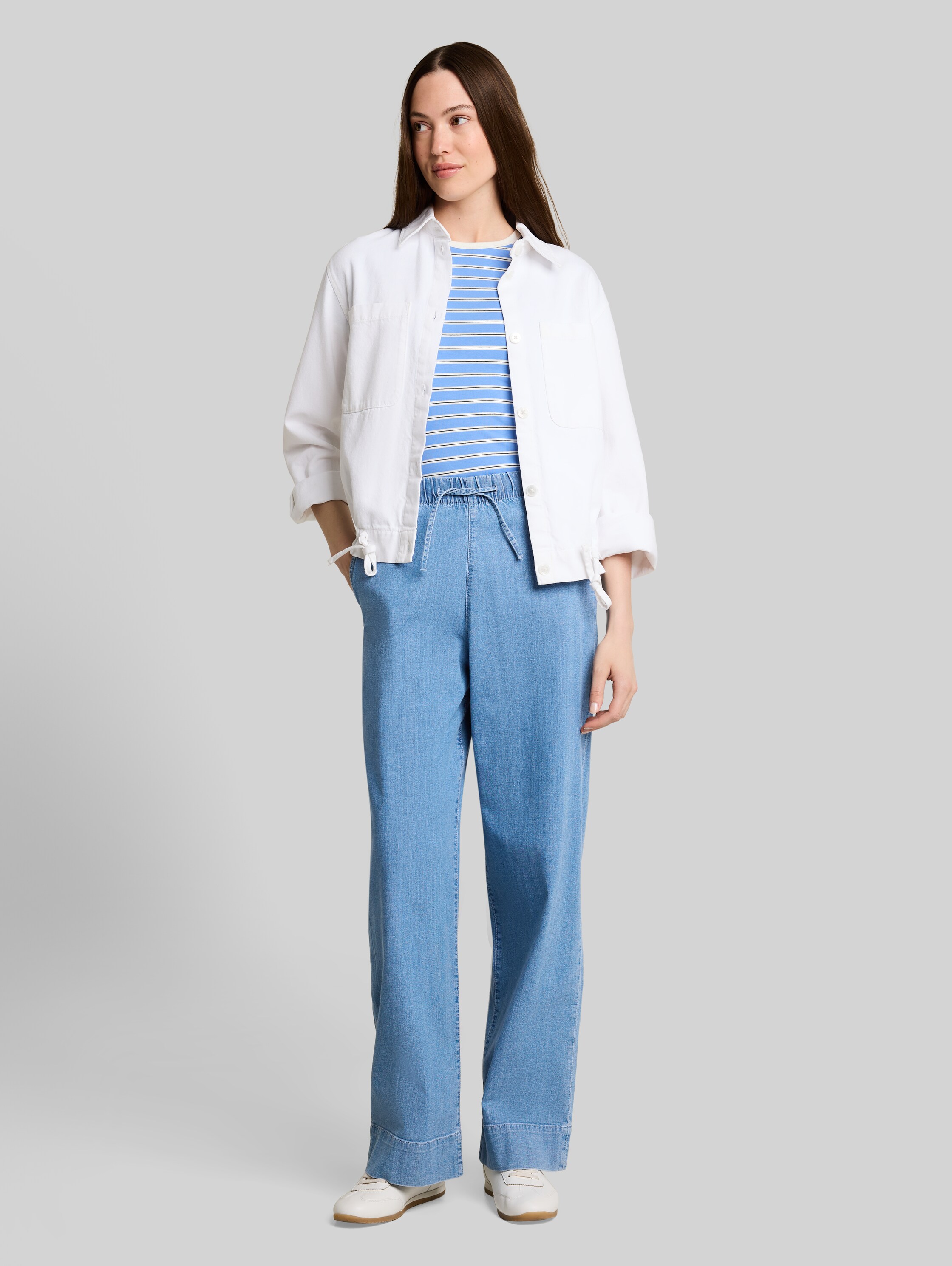 Дънки LINOU Wide с еластичен колан