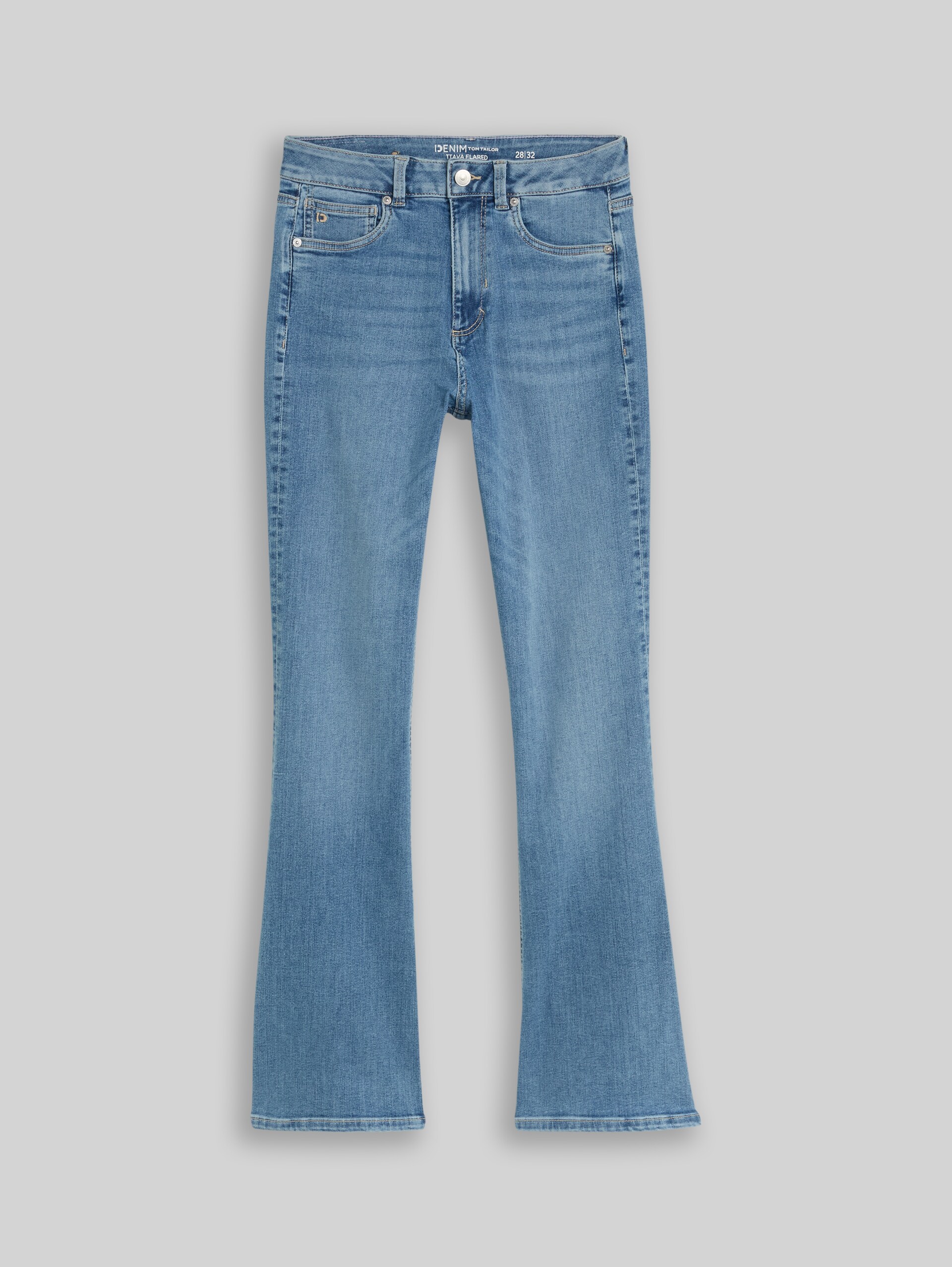 TTAVA FLARED jeans met stretch - Used Light Stone Blue Denim - Product vooraanzicht
