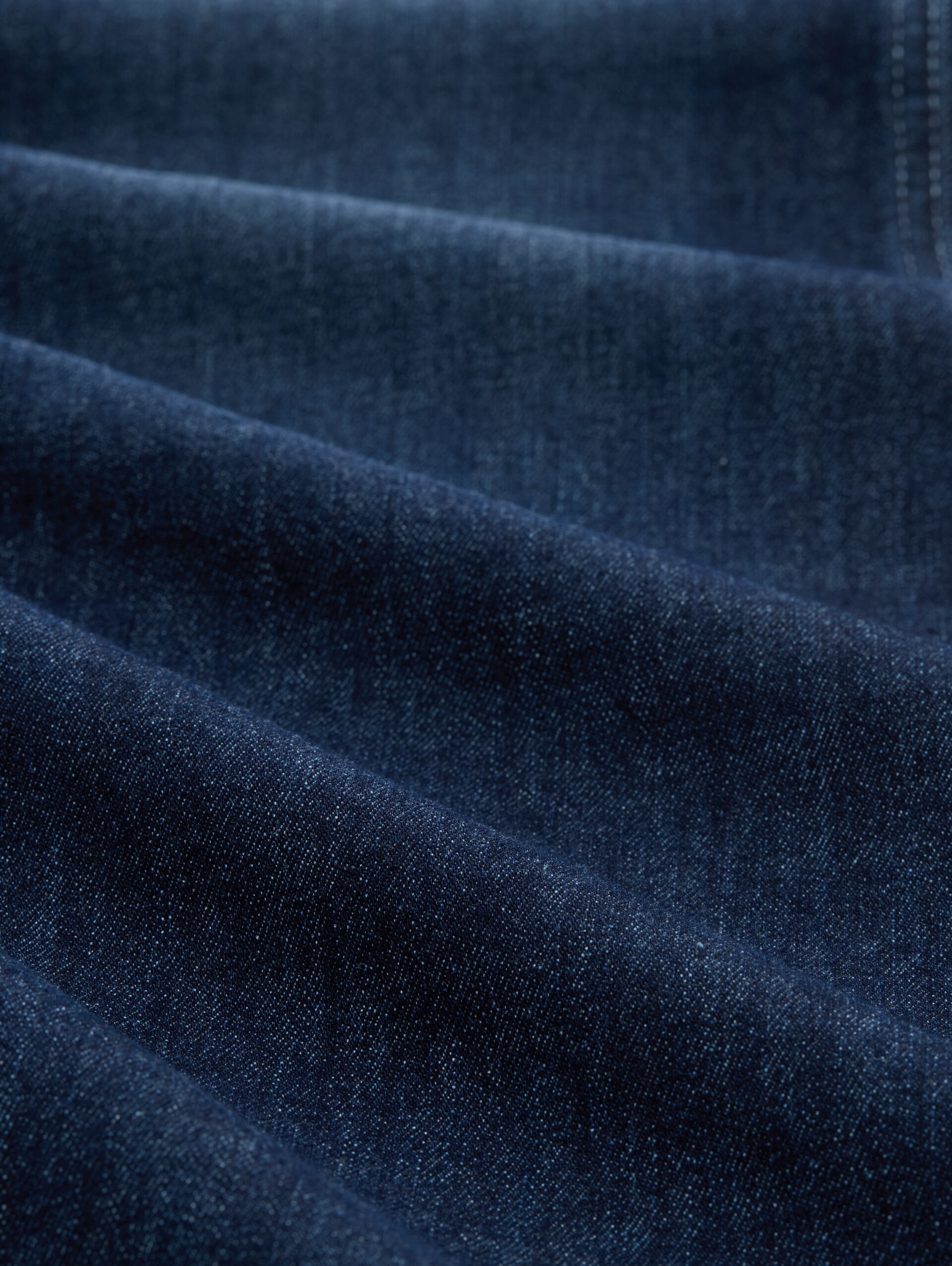 TTAVA FLARED jeans met stretch - Used Dark Stone Blue Denim - Materiaalweergave