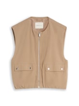 Ausgewählt, Loose Fit Weste mit Taschen von Tom Tailor, braun