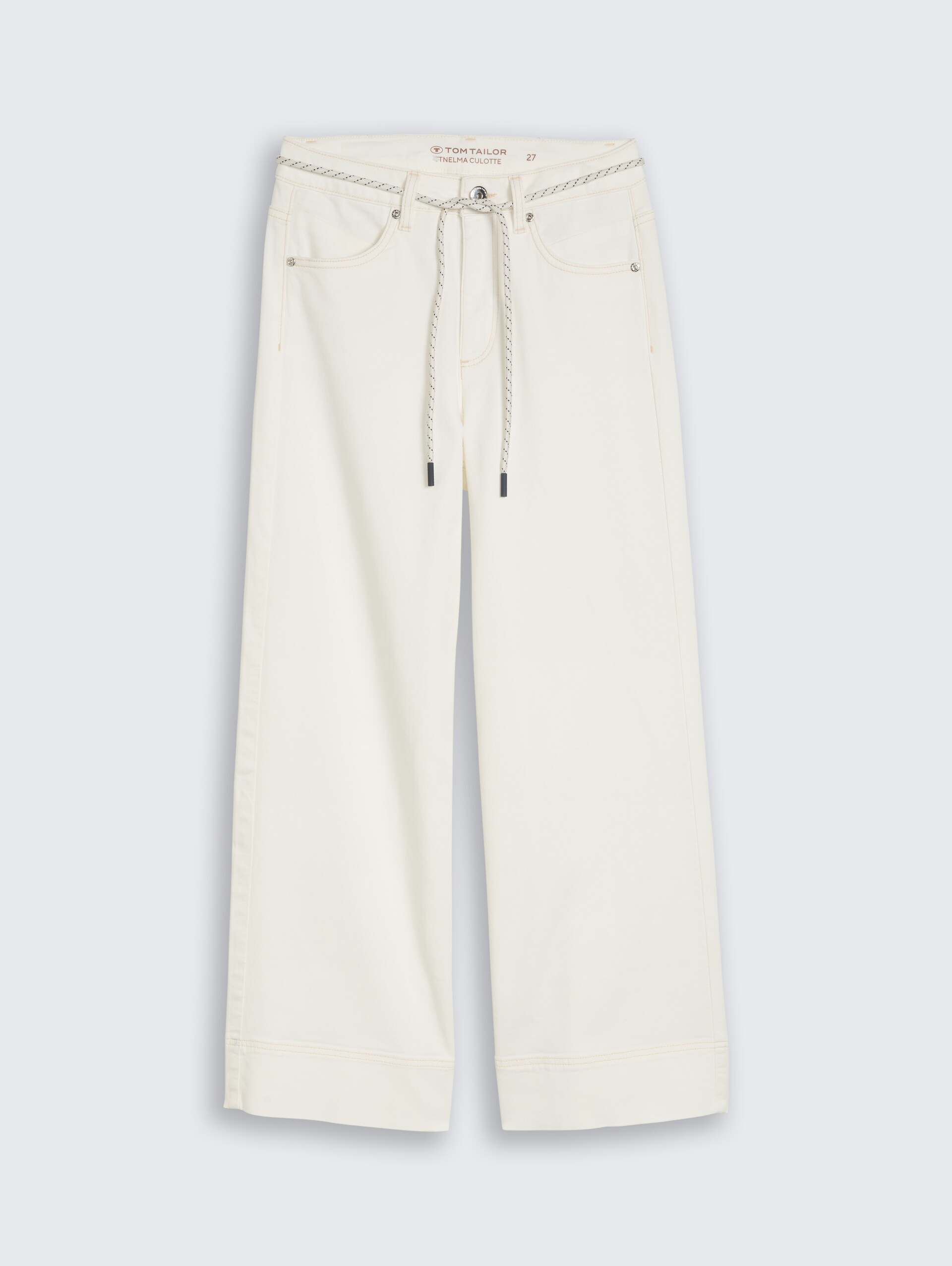 TTNELMA CULOTTE-jeans met strikceintuur - White Denim - Product vooraanzicht
