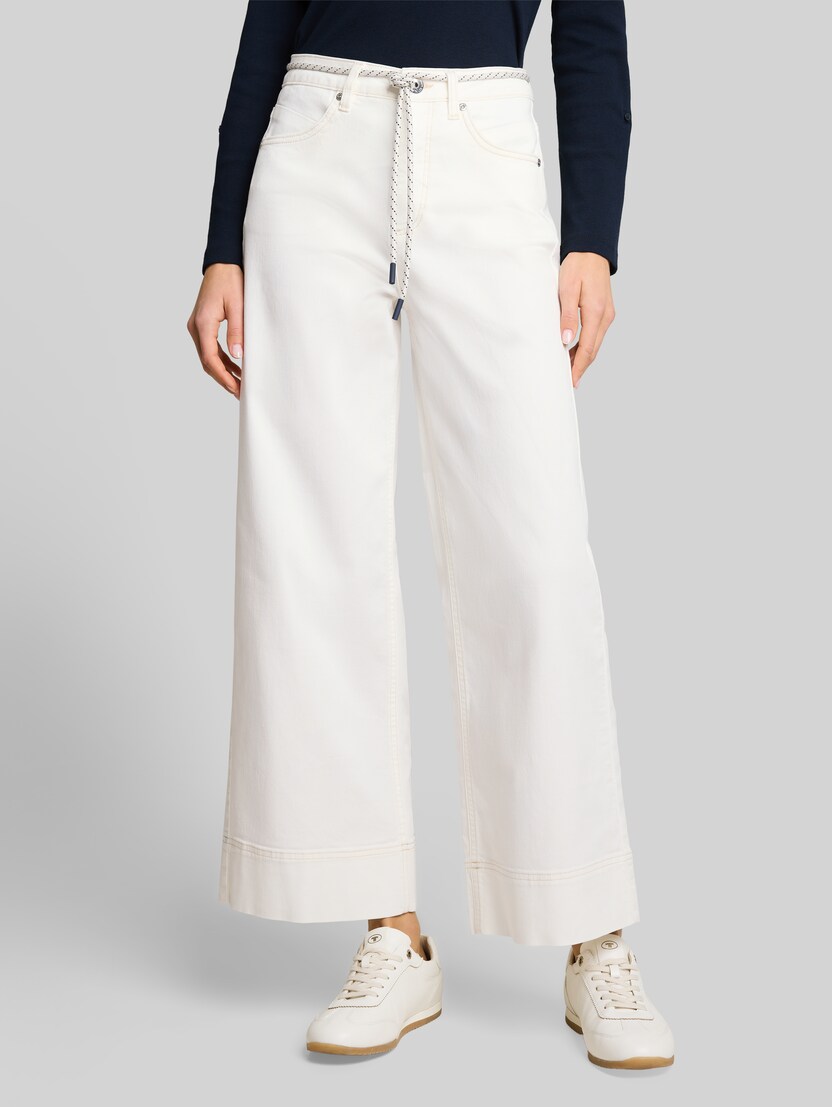 TTNELMA CULOTTE Jeans mit Bindegürtel von Women, White Denim