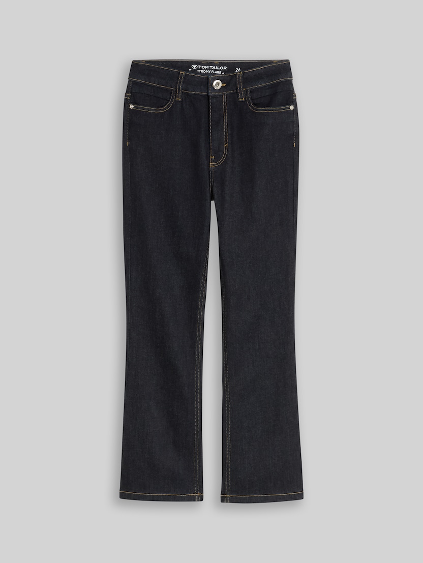 Jean TTROMY évasé par Women, Clean Rinsed Blue Denim