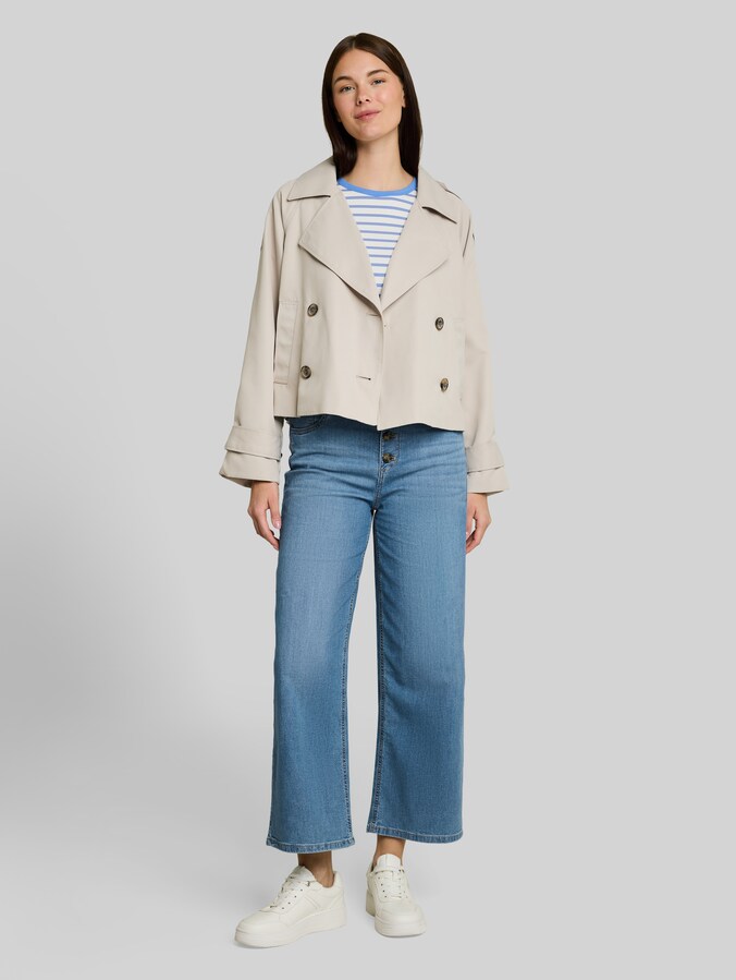 TTNELMA CULOTTE Jeans mit Knopfleiste von Women, Clean Light Stone Blue Denim
