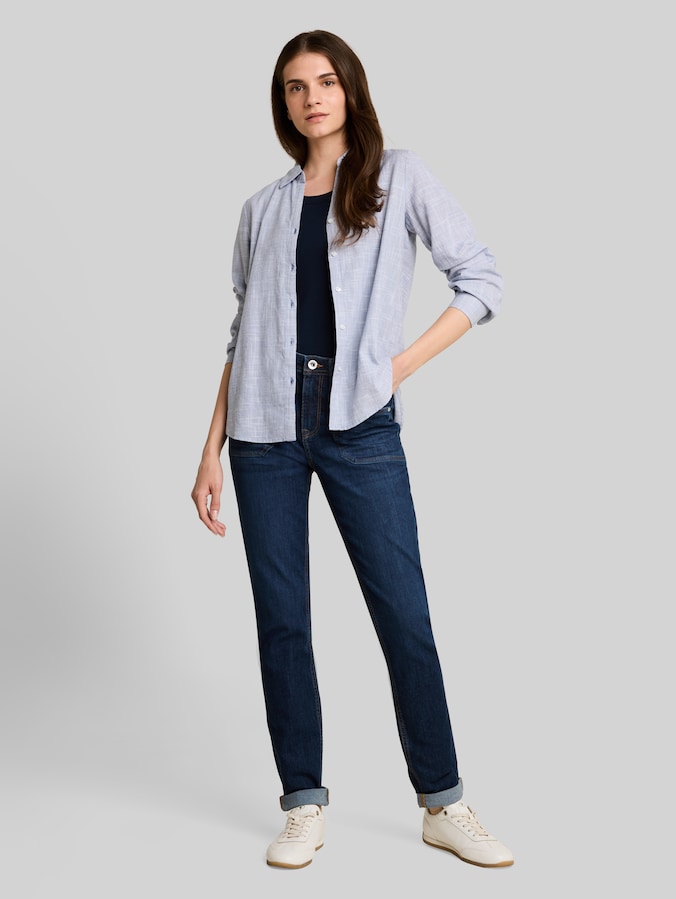 TTMAYA TAPERED jeans door Women, Clean Dark Stone Blue Denim
