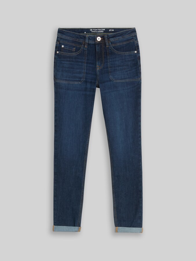 TTMAYA TAPERED jeans door Women, Clean Dark Stone Blue Denim