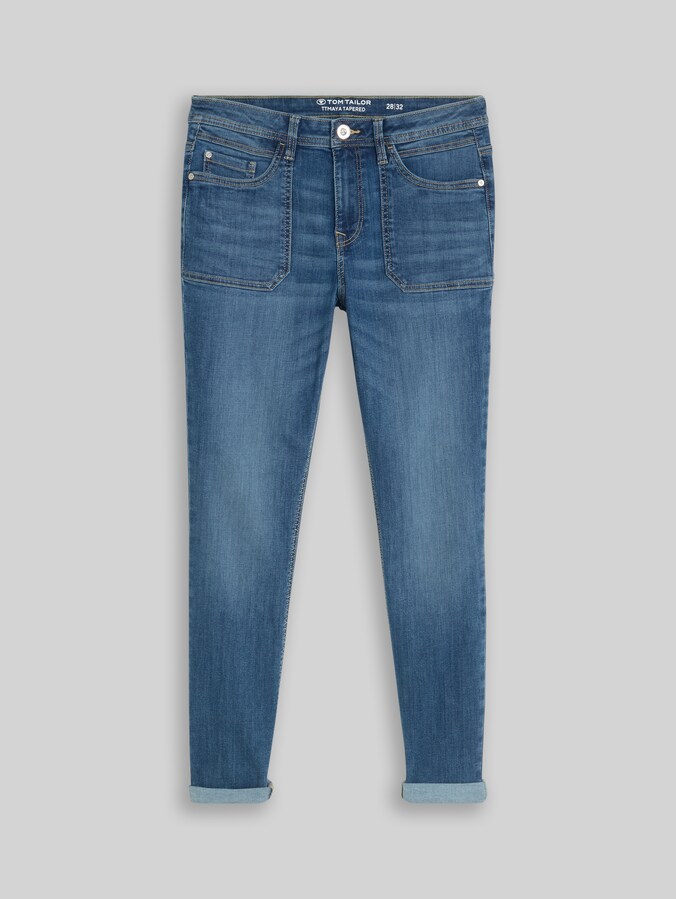 TTMAYA TAPERED jeans by Women, mid stone wash denim