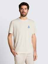 T-shirt avec broderie - Gardenia White - Découpe Vue de face du modèle