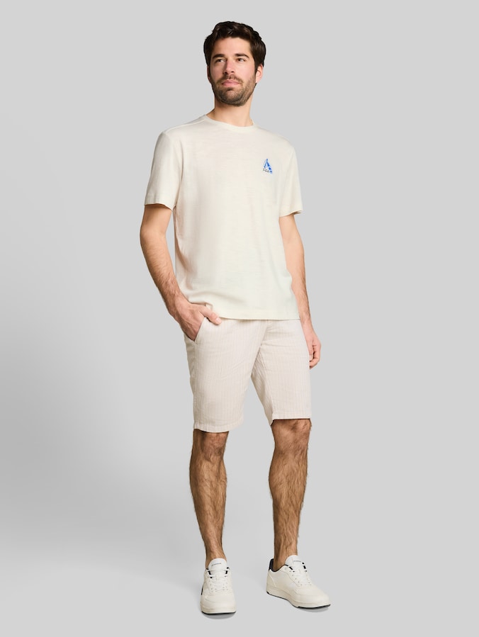 T-Shirt mit Stickerei von Men, Gardenia White