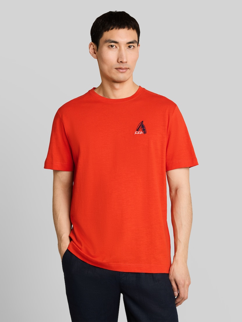 T-shirt met borduursel door Men, orange red