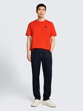T-shirt avec broderie - orange red - Vue de face du modèle