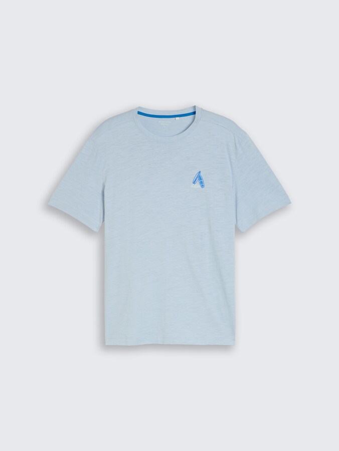 T-Shirt mit Stickerei von Men, light blue grey