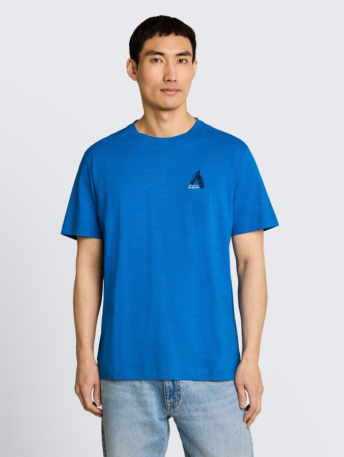 T-shirt brodé par Men, surf blue