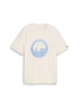 Geselecteerd, T-shirt met print door Tom Tailor, bruin