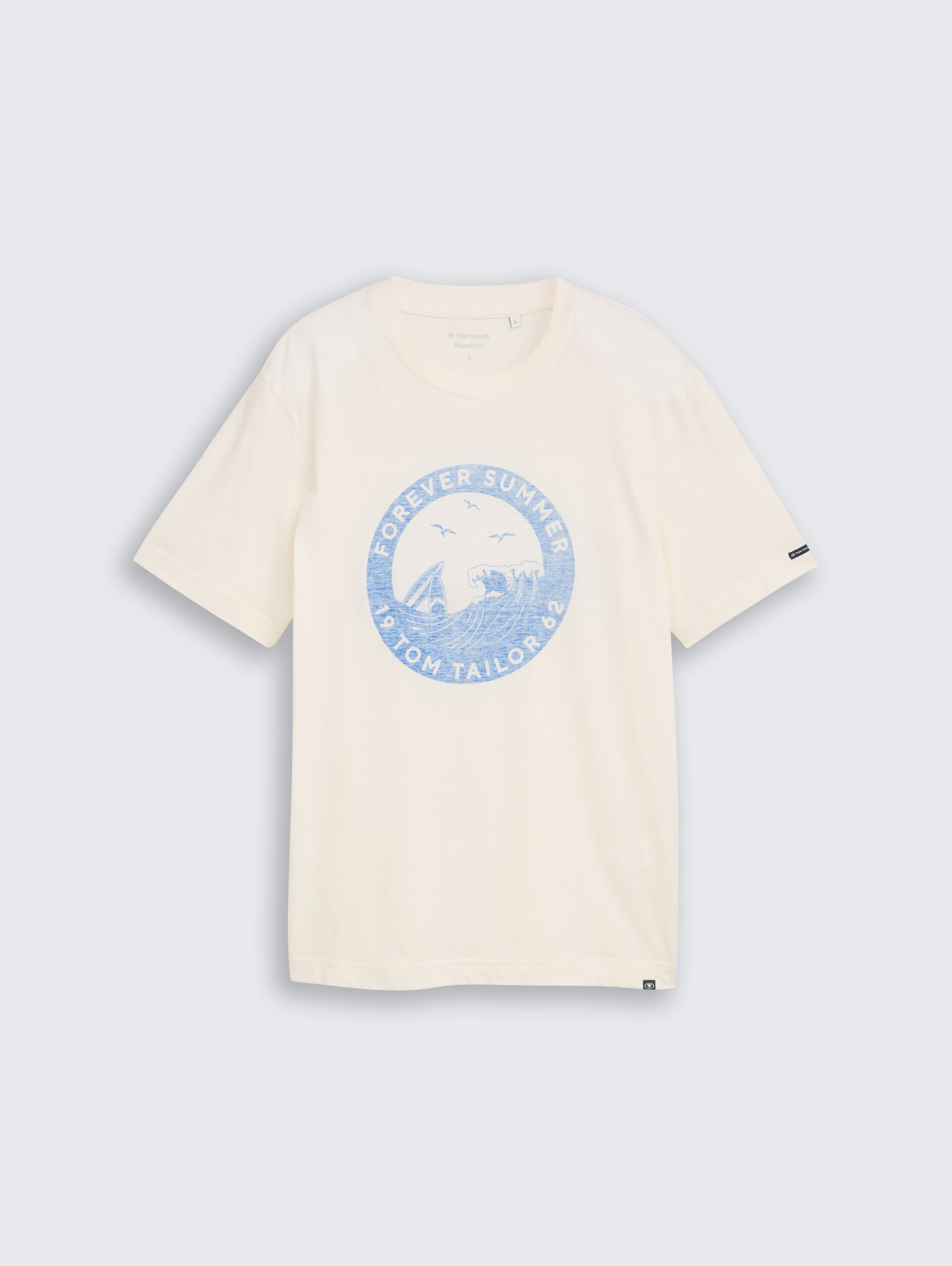 T-shirt met print - Gardenia White - Product vooraanzicht